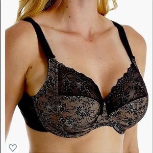 Elomi Black and nude lace bra